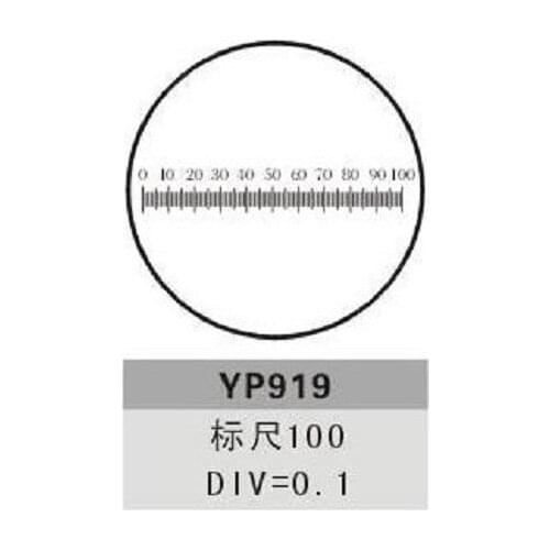 FYSCOPE Calibration reticle (0.1mm) micrometer reticle , with 10 divisions diameter 20.4mm