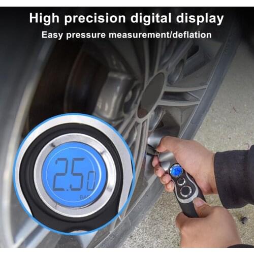 Multi-functional Ergonomic Portable Digital Tire Pressure Gauge for Motorcycle