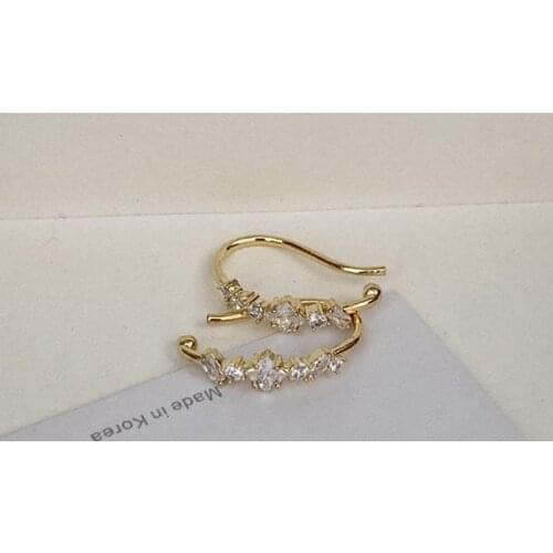 Fashion Gold Color Letter U Pin Ear Cuff Clip on Earrings No Piercing Simple Crystal Ear Clamber Fake Earrings Earcuff Jewelry