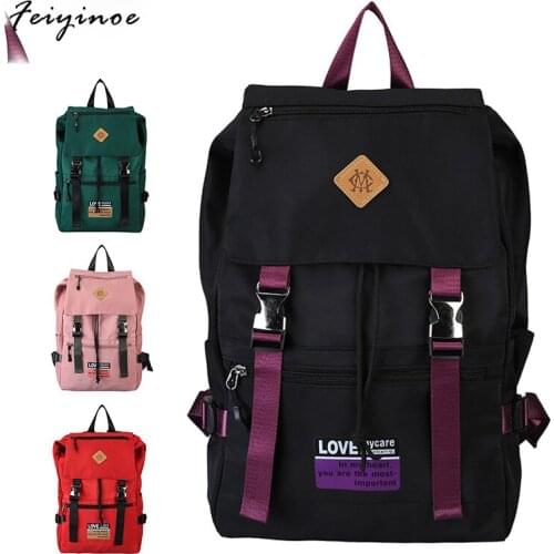 Fashion 2020 New Girl School Bag for Teenage Solid Backpack College Schoolbag Women Student Bag Black Backpack Leisure Trend