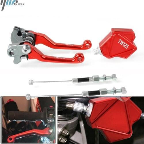 Motocross CNC Dirt Bike Pivot Brake Clutch Levers Easy Pull Clutch Lever System For YAMAHA TW125 TW 125 1999-2004 2003 2002 2001