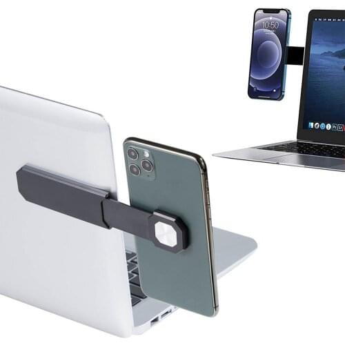 NBDZJ8 Laptop Screen Support Holder Dual Monitor Display Clip Adjustable Phone Stand Laptop Side Mount Connect Tablet Bracket