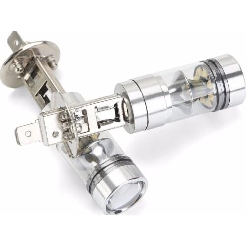 Par De Lampada H1 H3 20*5W Led Cree Chips 100w Efeito led Super Branca Farol Milha 6000k 8000k