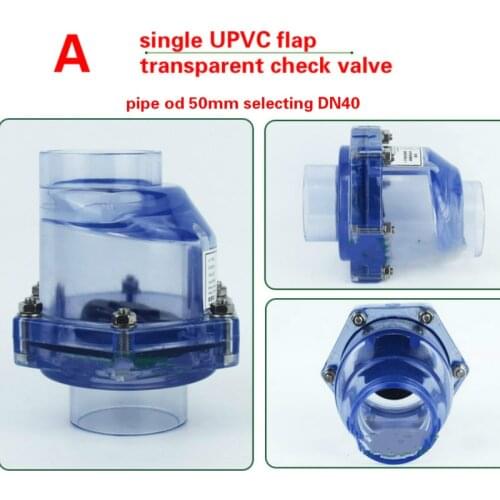 UPVC flap transparent check valve Drainpipe Non-return Flap Valve check valve Combination sets Kitchen sewer deodorization