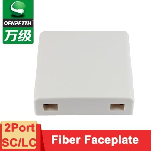 SC Terminate Box Plastic 2 Port ODF Box 86 Type Faceplate 20pcs