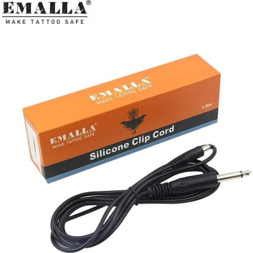 EMALLA Tattoo Clip Cord DC Connector Tattoo Clip Cords 6.0 Ft Premium Quality Silicone Soft Clip Cord For Rotary Tattoo Machine