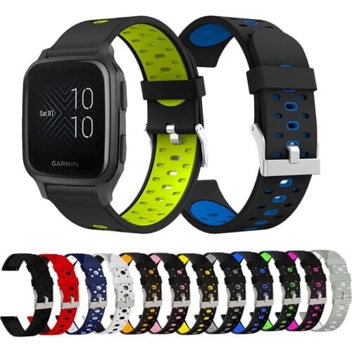 20mm Silicone Watchband For Garmin Venu SQ/Forerunner 245M Sports Strap Bracelet For Garmin Vivoactive 3/Venu Accessories correa