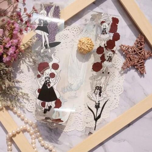 Fairy Flower Angel Girl Washi Tape for Card Making Bullet Journal DIY Scrapbooking Decorative Sticker