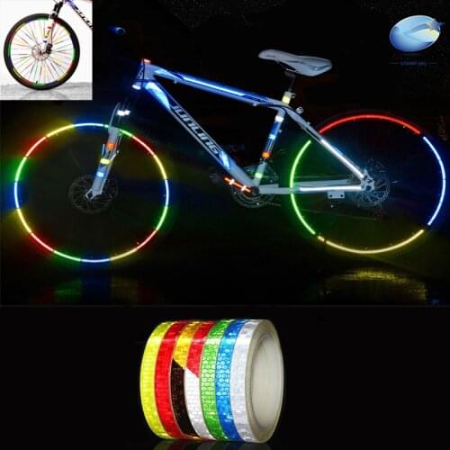 Reflective Tape Bicycle Stickers Bike Reflective Sticker Strip Lattice Bicycle Reflector Mtb Sticker Decal Bicycle Accessories