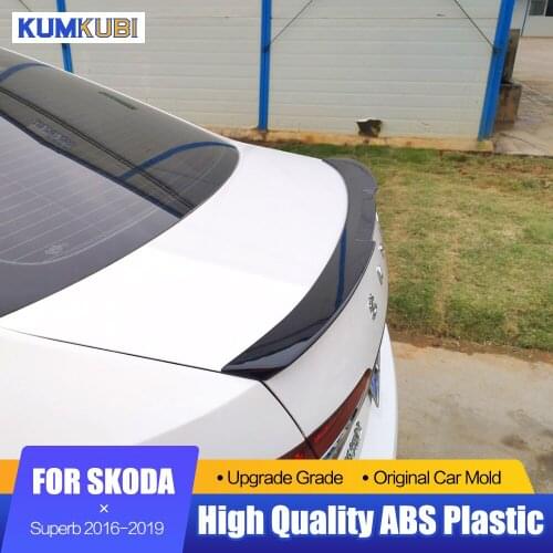 Car Styling High Quality ABS Plastic Tail Trunk Boot Lip Wing Rear Spoiler Decoration For Skoda Superb Spoiler 2016-2019 Spoiler