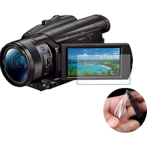 3pcs PET LCD Display Screen Protector Soft Protective Film for Sony FDR-AX700 FDR-AX100E FDR-AX45/AX60/AXP55 DV Video Camera