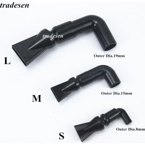 2Pcs PVC S/M/L Black Duckbill Fish Tank Water Outlet Joint Nozzle Duckbilled Return Pipe Fittings Aquarium DIY Hose Connectors