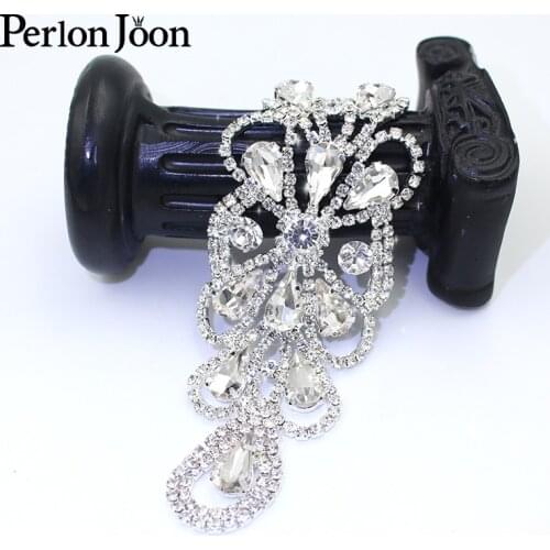 1 PCS exquisite small rhinestone crystal applique glass patch decoration DIY sewn on bridal headwear wedding shoe accessories