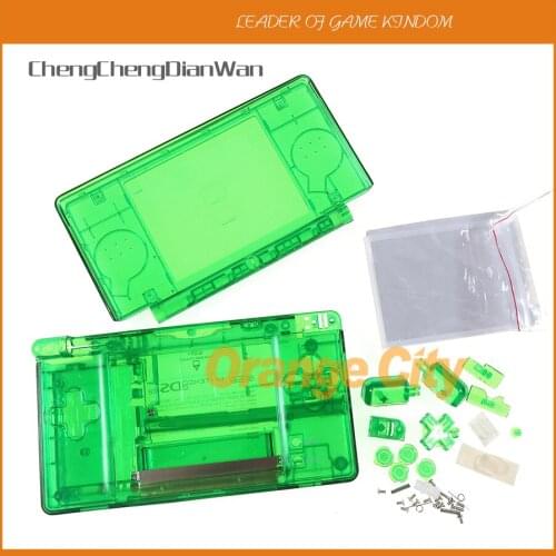 10sets/lot for NDSL Case Shell full set Replacement For Nintend DS Lite Housing Shell Case Cover Clear Full Housing with buttons