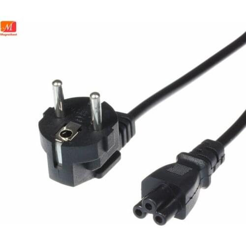 120CM EU Plug Cable Clover Leaf 3 Prong Cord Power Cable Lead For Laptop PC AC Adapter Charger US AU UK Plug