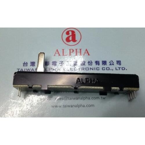 2PCS/LOT Taiwan ALPHA 73MM straight slide belt, straight rod potentiometer, B10KX2, 15MM axis, inner foot, dustproof flannelette