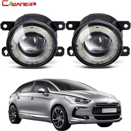 2 Pieces Car Fog Light Assembly LED Angel Eye Daytime Running Light DRL 30W 8000LM 12V For Citroen DS5 2012 2013 2014 2015