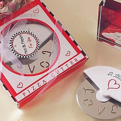 20PCS Wedding Favors A Slice of Love Pizza Cutter Party Favors Bridal Shower Anniversary Gifts Souvenir Ideas