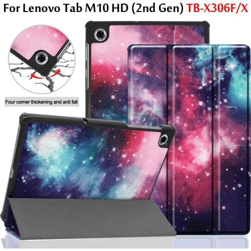 Case For Lenovo Tab M10 HD (2nd Gen) Smart Cover for Lenovo TB-X306F/X 10.1" Funda Ultra Slim Magnetic Folding Skin Stand Shell