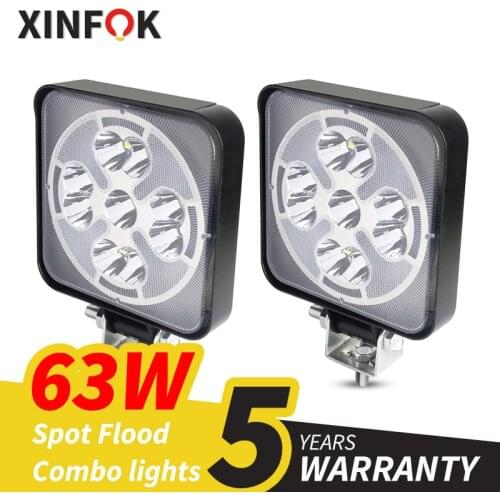 Car LED Work Light 3030 Chips DC 12/ 24 Volts 6000K 3000K Switch White Yellow Spot Lighting for FSO Universal Truck Auto Bulbs