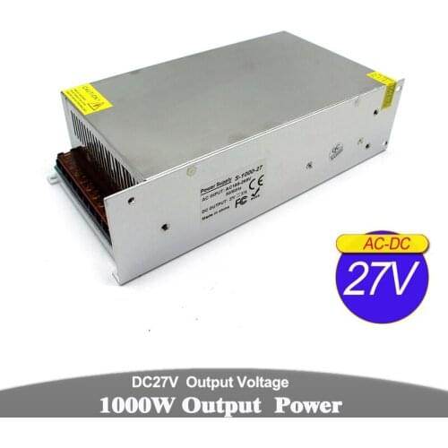 1000W 27V 37A Single Output Switching power supply DC27V SMPS for LED Strip light Stepper Motor AC to DC LED Driver