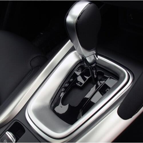 For Renault Kadjar 2015 2016 2017 2018 Car Gear Shifter Panel Covers Auto Accessories Decoration Trim Frame Chrome Car-Styling