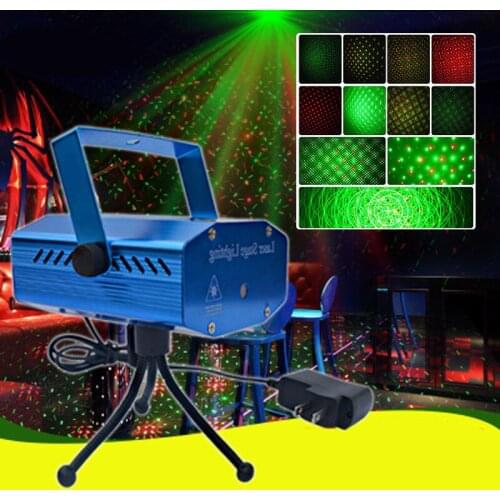 Mayitr Red+Green LED Lamp Laser Projector Stage Light for Party KTV Club Disco Light USB Rechargeable Red Blue Green Lamp