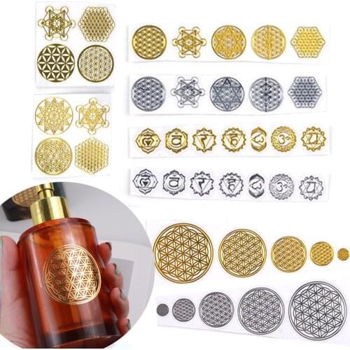 Metal Stickers for Epoxy Resin Mold Filling Jewelry Making Material Filler Diy Art Craft Decor Geometric Copper Orgonite Sticker