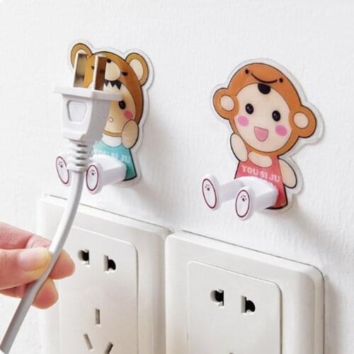 Power Plug Wall Hook Socket Holder Wall Adhesive Hanger Socket Storage