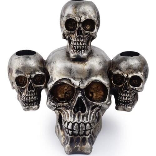 MRZOOT Resin Skull Statues For Decoration Moganxi Skull Animal Halloween Candlestick Candlelight Dinner