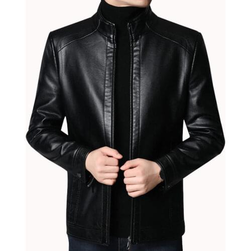 Autumn Winter Mens Leather Jacket Coat Slim Fit Short Jacket Men Fashion Streetwear Casual Blazer Jackets Male Outerwear