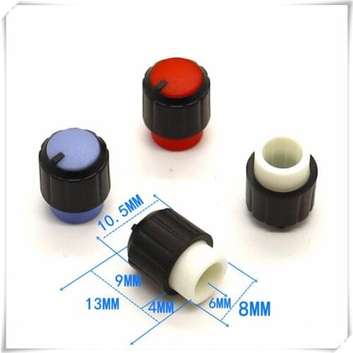 10 Pieces Plastic Flower Shaft Knob Diameter 10.5mm Height 13mm Potentiometer Encoder Knob Gear Shaped Inner Hole 6mm