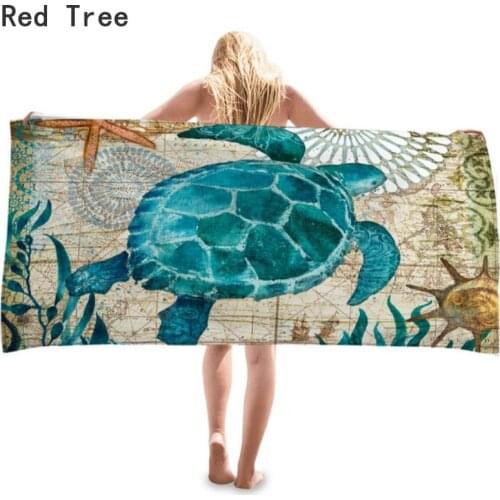 Whale Sea Turtle/Horse 3D Beach Towel Quicky-dry Microfiber Bath Towels Summer Cushion Shower Yoga Mat Sand Free Drop Shipping
