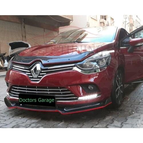 Renault Clio 4 Colorful Front Bumper Attachment 2012 2013 2014 2015 2016 2017 2018 2019 All Color Lip Diffuser Car Accessory