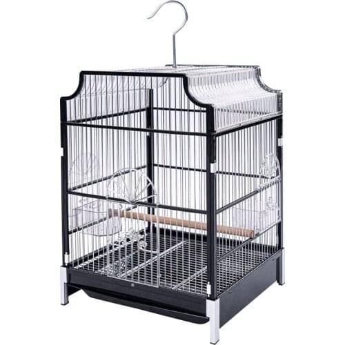 Stainless Steel Large Bird Cage Transparent Tray Household Outdoor Bird Cage Breeding Cage Gaiolas Feeding Supplies BS50BC