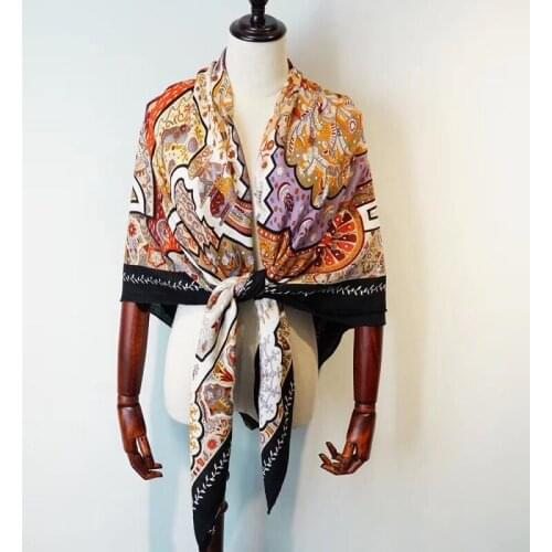 2019 new arrival winter tree colorful 70% cashmere 30% silk big scarf 135*135 cm warm fashion wrap shawl for women lady girl