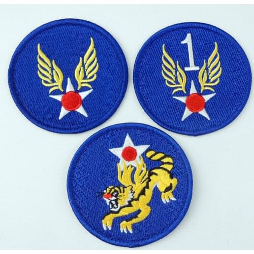 THREE KINDS US FLYING TIGERS USAAF U.S. ARMY AIR FORCES EMBROIDERED PATCH 3.0'' Military Store