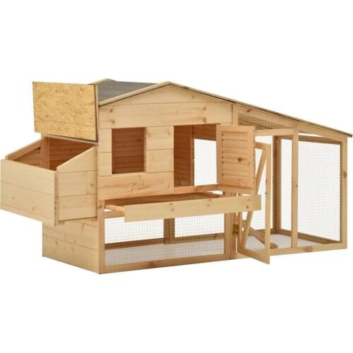 Outdoor Solid Wood Chicken Coop Houses Anti-corrosion Wood Rabbit Cage Rainproof Shed Domestic Chicken Cage Wooden Chicken House