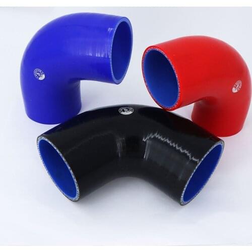 Universal Silicone Tubing Hose Connector Intercooler Turbo Intake Pipe Coupler Hose 90 Degrees Multiple Sizes Red/Blue/Black