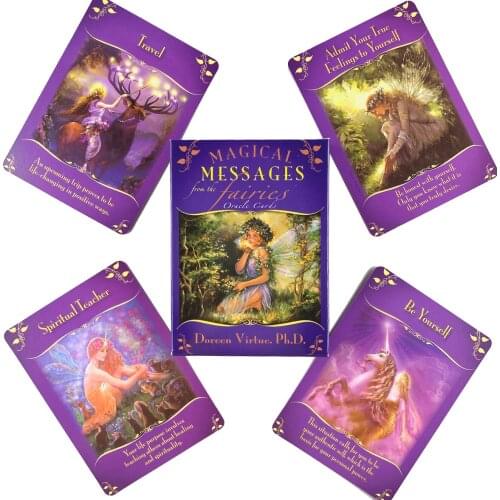 Magical Messages From The Fairies Oracle Cards Leisure Party Table Fortune-telling Prophecy Tarot Deck With Guide Book