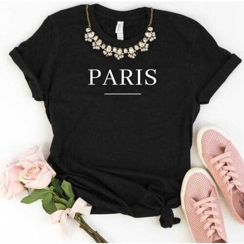 Paris Women tshirt Casual Cotton Hipster Funny t-shirt For Lady Yong Girl Top Tee Drop Ship ZY-223