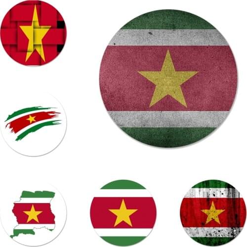 58mm Suriname National flag Icons Pins Badge Decoration Brooches Metal Badges For Backpack Decoration