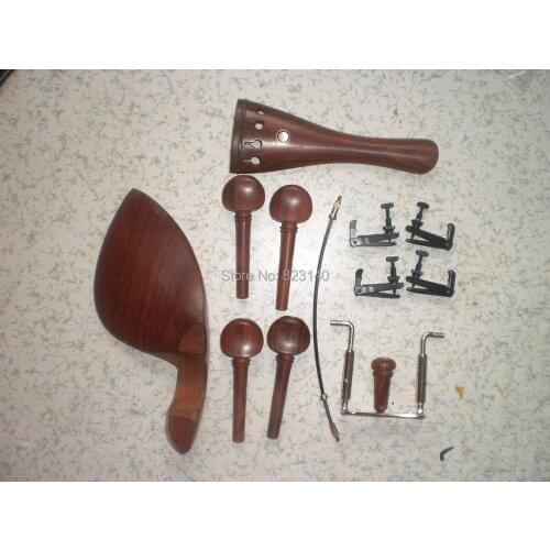 1 Set ROSEWOOD Violin fitting with Fine tuners ect 4/4