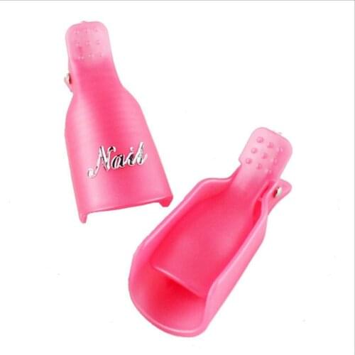 10Pcs/Pack Plastic Soaker Caps Nail Art Soak Off Cap Clip UV Gel Polish Remover Wrap Tools Nail Polish Remover T0301