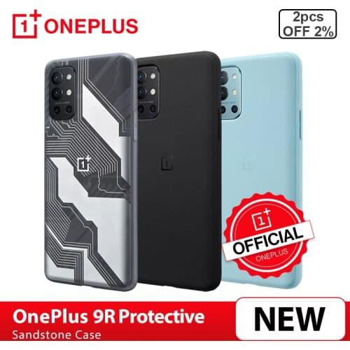 100%Original OnePlus Case For OnePlus 9R 9 R Sandstone Bumper Case 3D Toughened Film GlassFilm Protective OnePlus Official Store