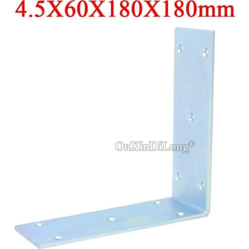 2PCS 60X180X180mm Metal L Furniture Corner Braces Right Angle Thicken 4.5mm Board Shelves Support Brackets Reinforced Connectors