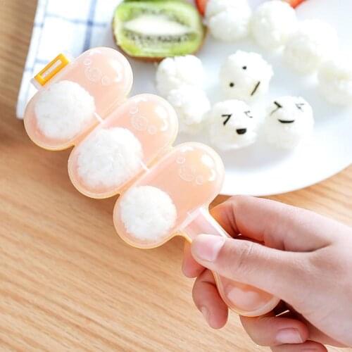 2pcs/set 3 Rice Ball Molds Sushi Mold Making Tools Kitchen Accessories Rice Sushi Tools Kitchen Bento Mold Onigiri M6U9