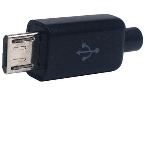 20pcs/lot USB Male 5p DIY micro usb jack conector Plastic Shell Jack Tail Sockect Plug Terminals