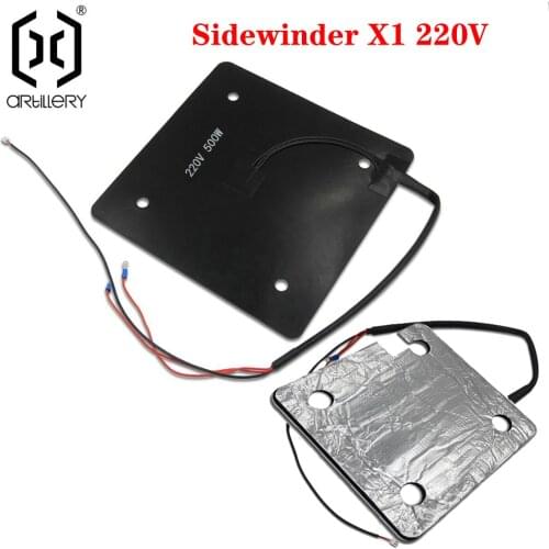 Artillery 3D Printer Sidewinder X1 And Genius 110V 220V Silicone Heated Bed 300*300mm 220*220mm AC Heated Bed 500W 300W