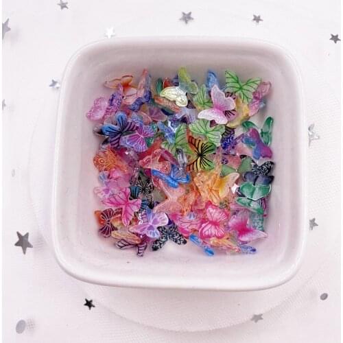 8*10mm 3D Colorful Wheel Butterfly Flatback Rhinestone Appliques Resin Scrapbook DIY Wedding Nail Art Craft Supplies OJ19A
